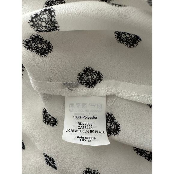 J. Crew Round Neck Polka Dot Blouse sz Small - Picture 4 of 4